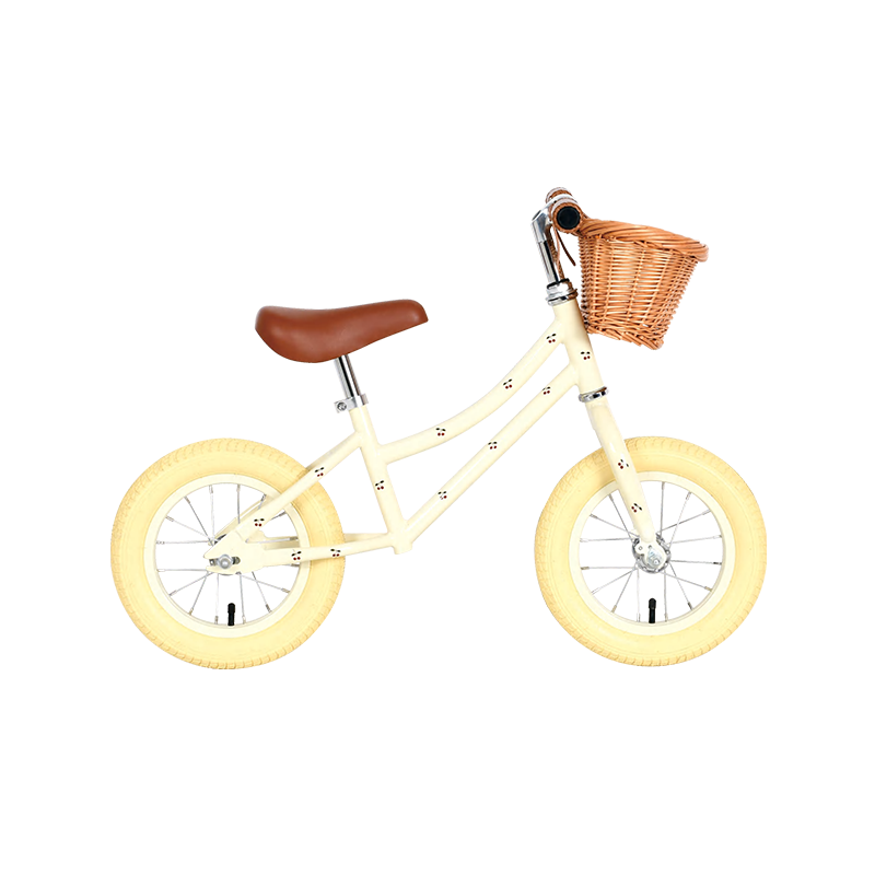HYB-007 12 "Ekstra brede dæk Anti-Slip HandleS Kids Balance Bike med kurv, der er egnet til alder 4-8